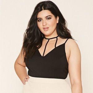 Forever 21 Plus | Lace Back Strappy Crop Top